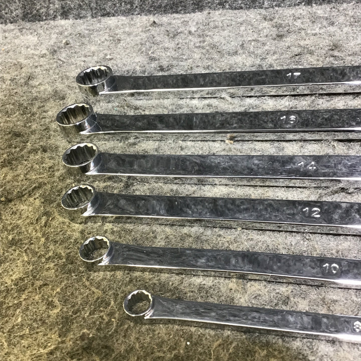 【中古品】マックツール(MACTOOLS) メトリック ハイパフォーマンス フラットロングメガネレンチ x6本セット8~19mm BHFM【桶川店】