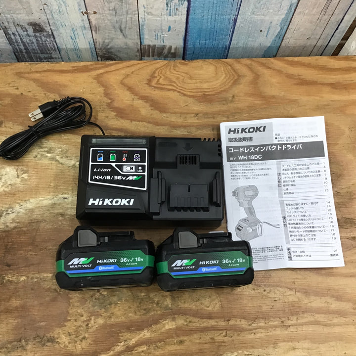 〇ハイコーキ(HIKOKI ※旧:日立工機) コードレスインパクトドライバー WH18DC(2XPBZ)【柏店】