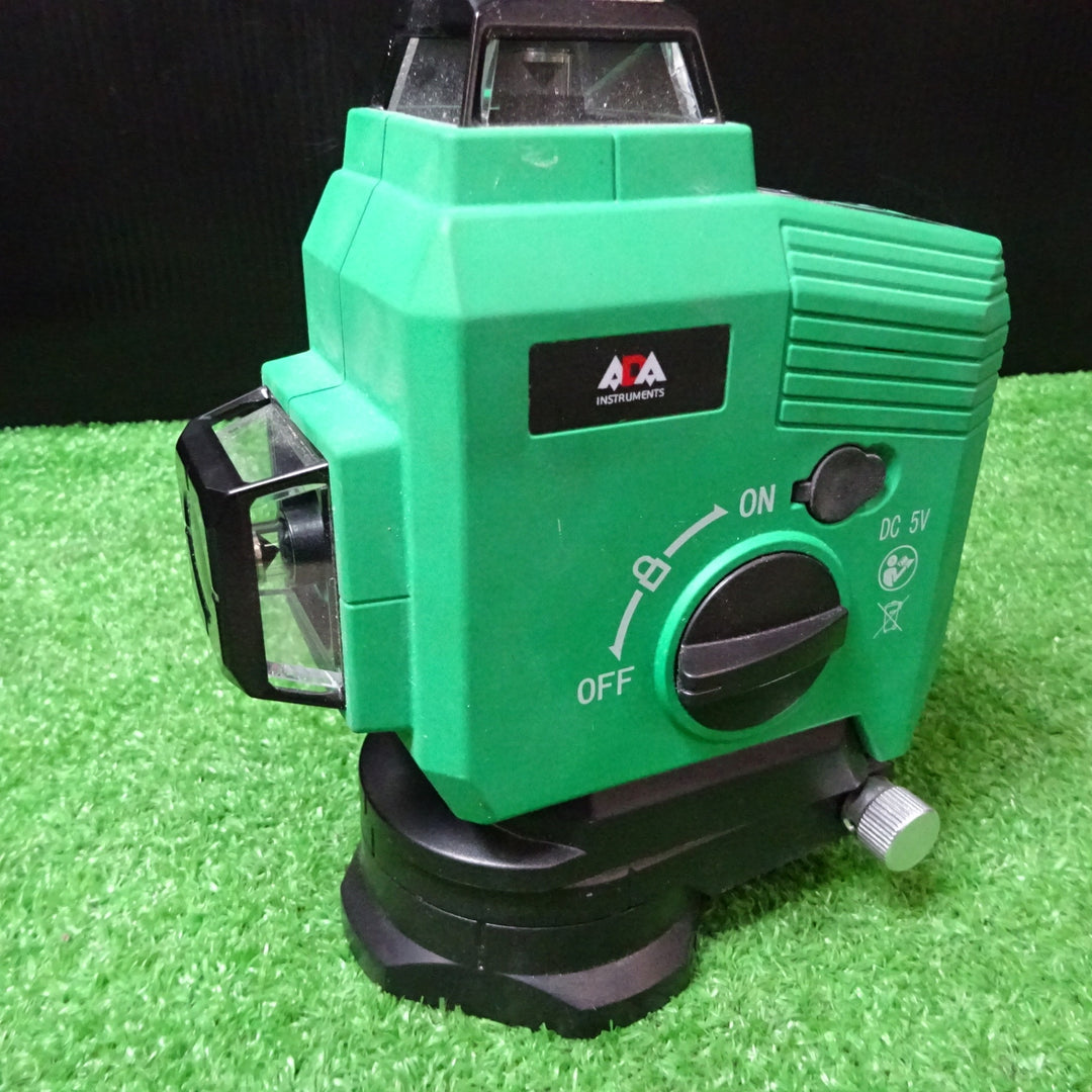 ヨーロッパ測量メーカーADA グリーン レーザー墨出し器 円錐ミラー トップライナー3×360°  フルライン 4V4HD【岩槻店】