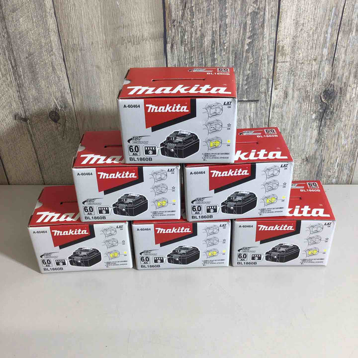 【未使用品】★純正品★マキタ(makita) リチウムイオンバッテリー 18V/6.0Ah BL1860B 6個セット【戸田店】