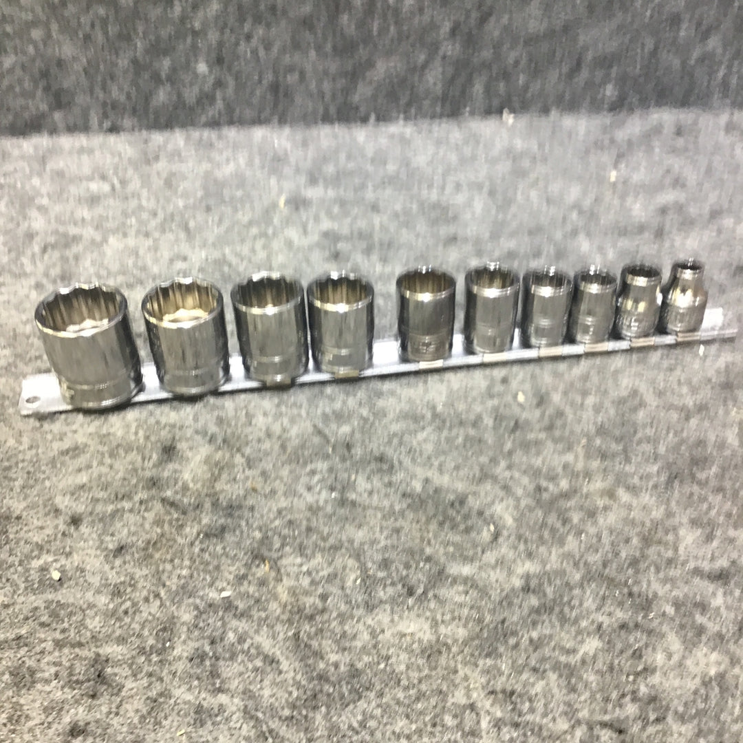スナップオン(Snap-on) 12角 シャローソケット 10個セット  インチサイズ 5/16"~7/8" (F101~F281) 【桶川店】