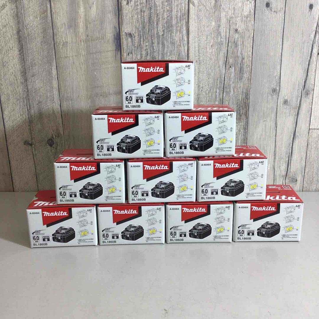 【未使用品】マキタ(makita) リチウムイオンバッテリー 18V/6.0Ah BL1860B 10個セット【戸田店】