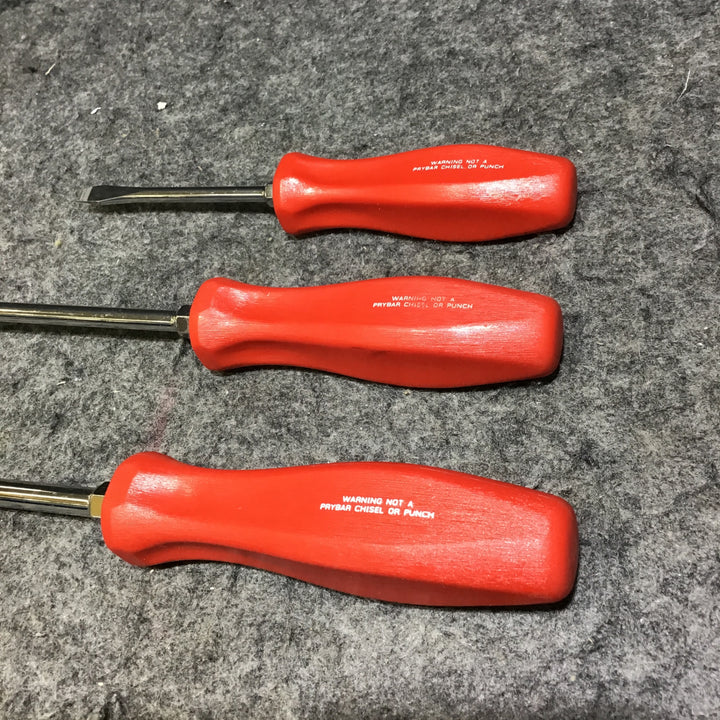 【中古】スナップオン(Snap-on) マイナスドライバー SDD4A SDD6A SDD8A 3本セット【桶川店】