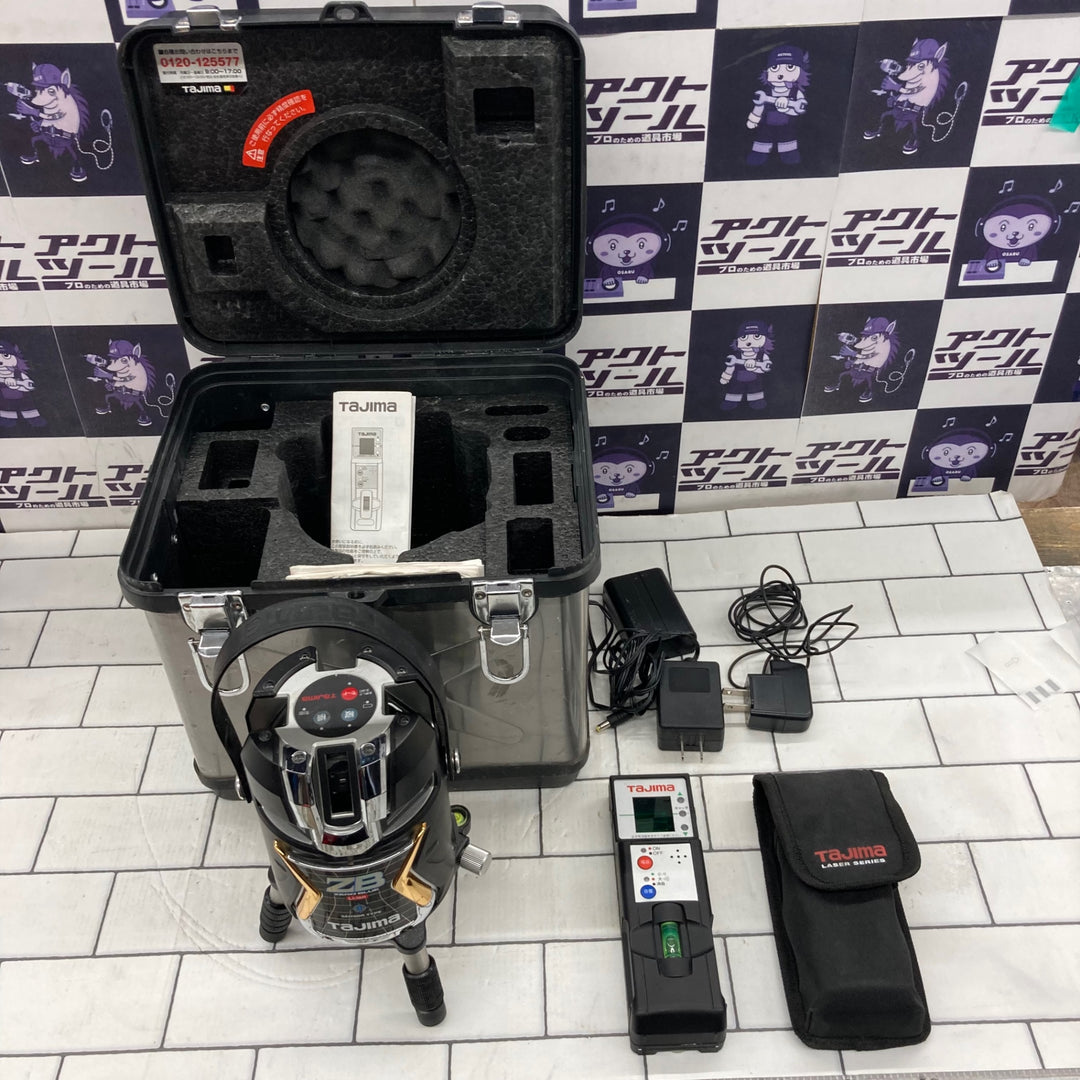 〇タジマ(Tajima) ナビゼロブルーレーザー墨出し器 電子整準(センサー) 矩十字・横全周 ZEROBLS-KJC【所沢店】
