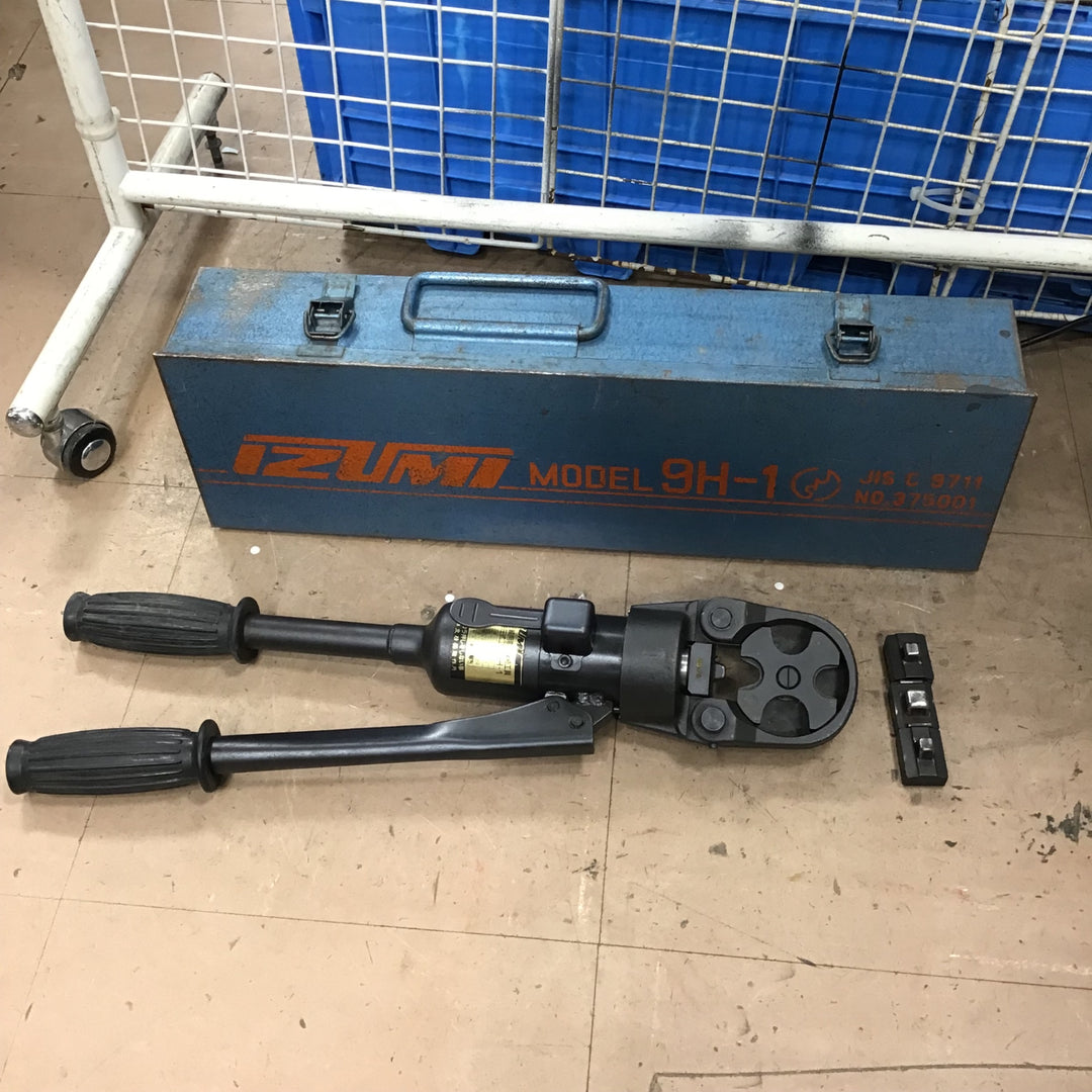 〇泉精器(IZUMI)  手動油圧式圧着工具 9H-1【草加店】