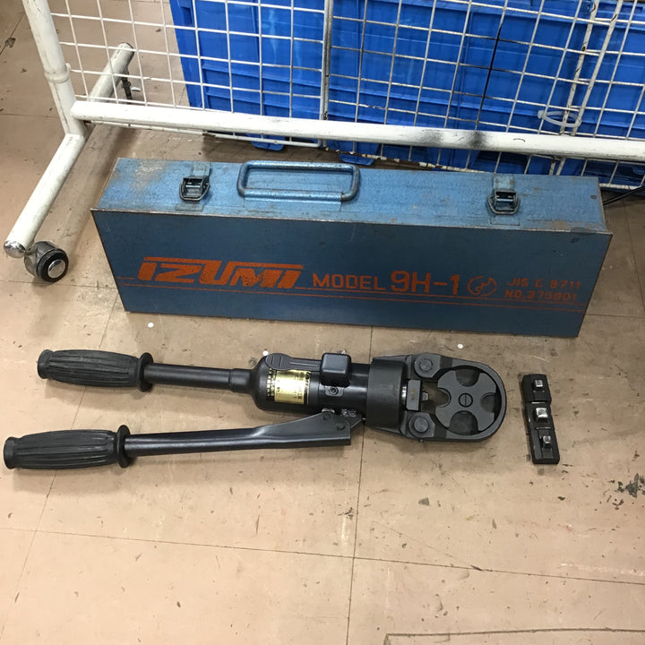 〇泉精器(IZUMI)  手動油圧式圧着工具 9H-1【草加店】