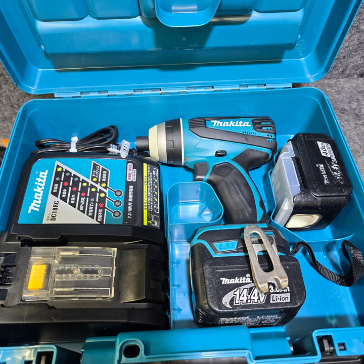 【中古品・14.4V バッテリ4.0Ah/3.0Ah各1個付き※バッテリ1個過放電50%】マキタ(makita) コードレス4モードインパクトドライバー TP131DRFX【桶川店】