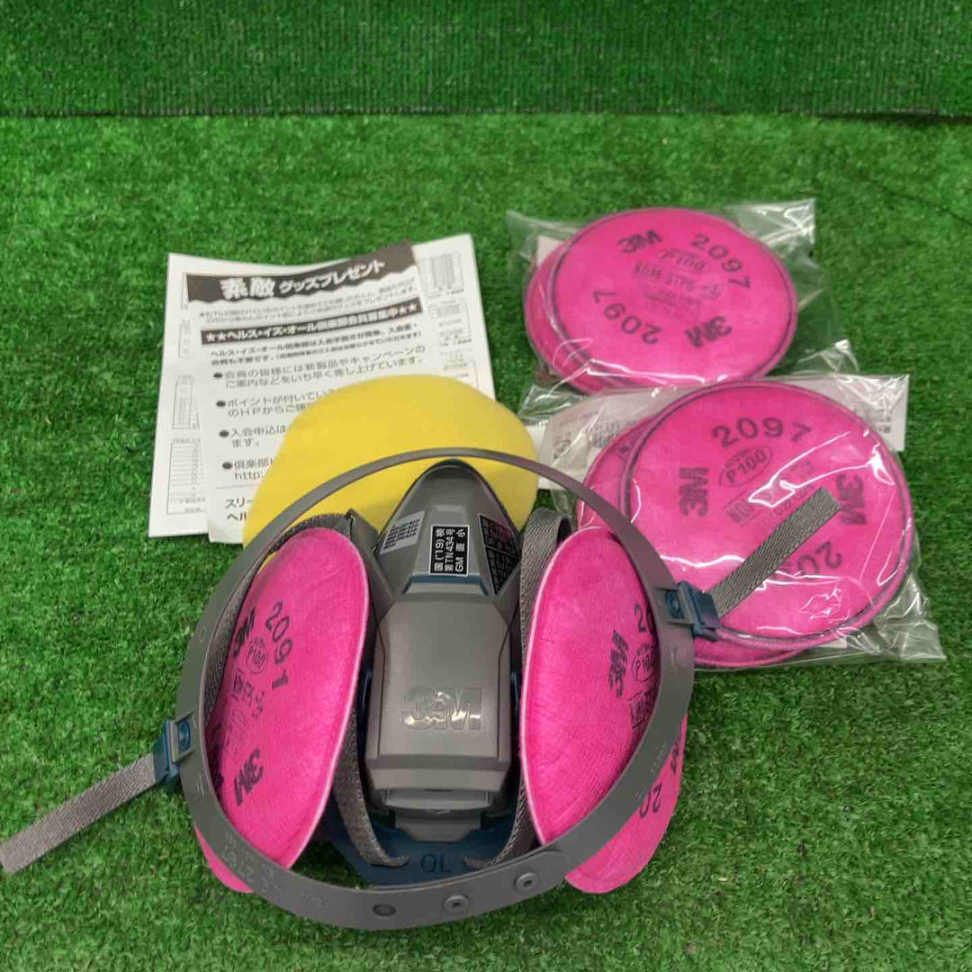 【未使用品】▼3M取替え式防じんマスクM(防毒マスク兼面体)6500QL/2091-RL3M 3個セット【桶川店】