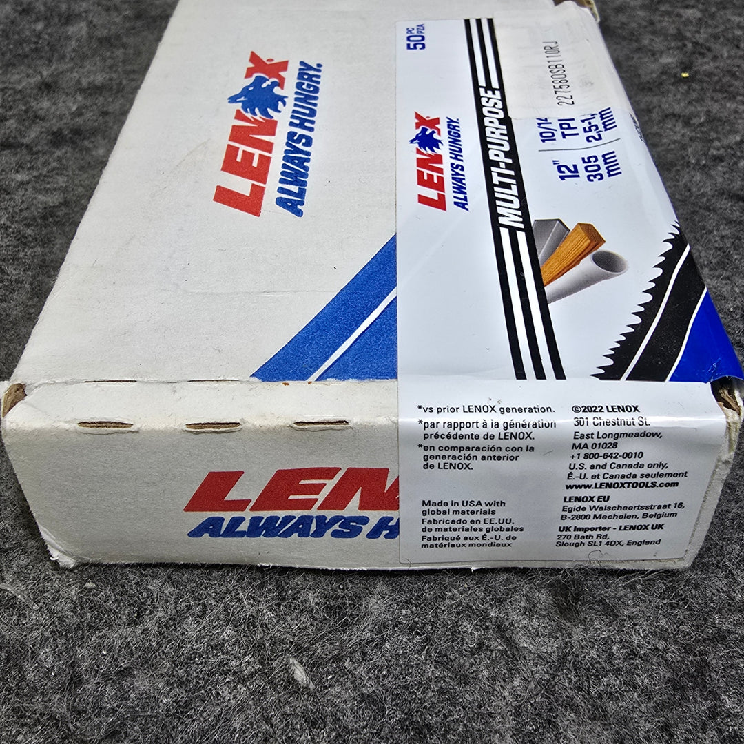 【未使用品・元箱に汚れ、破れあり】レノックス(LENOX) バイメタルセーバーソーブレード 300mm 10/14山 (50枚) 22758OSB110R【桶川店】