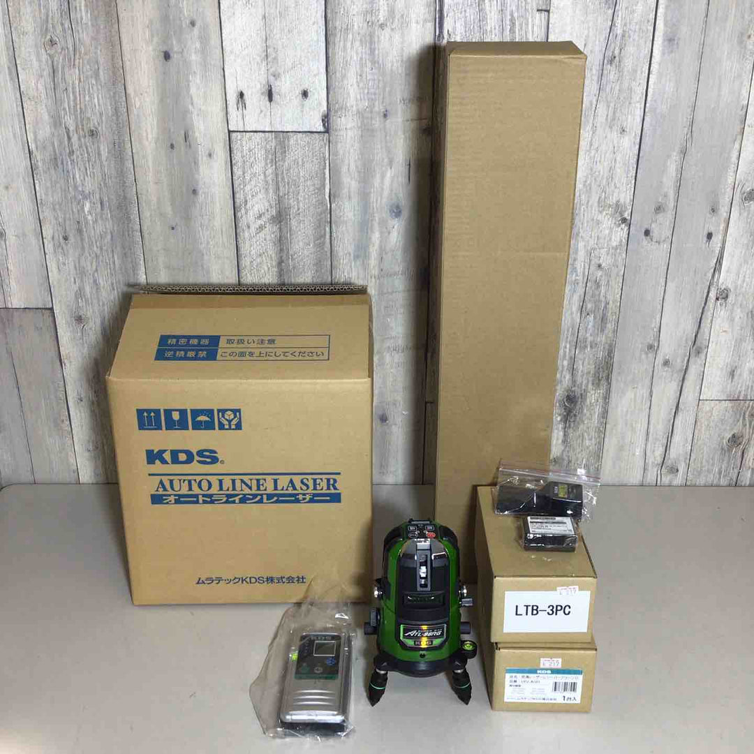 【未使用品】KDS ATL-96RGRSA 受光器・三脚・蓄電池セット LTB-3PCリチウムイオン充電池/充電器 レーザー墨出し器【戸田店】