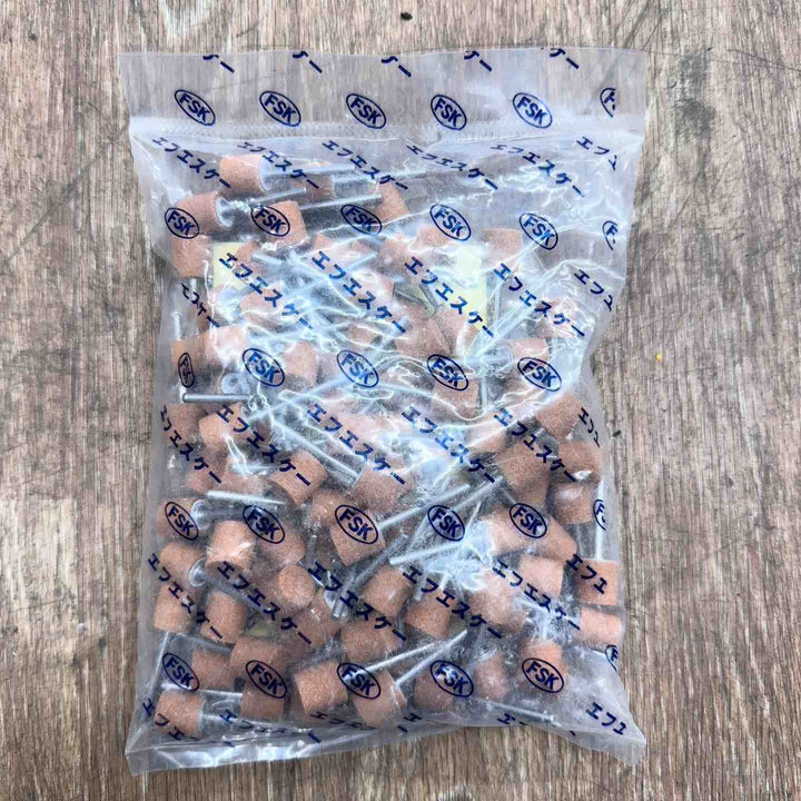 【未使用】 FSK 軸付砥石 4x13x3x30mm 100本 【桶川店】