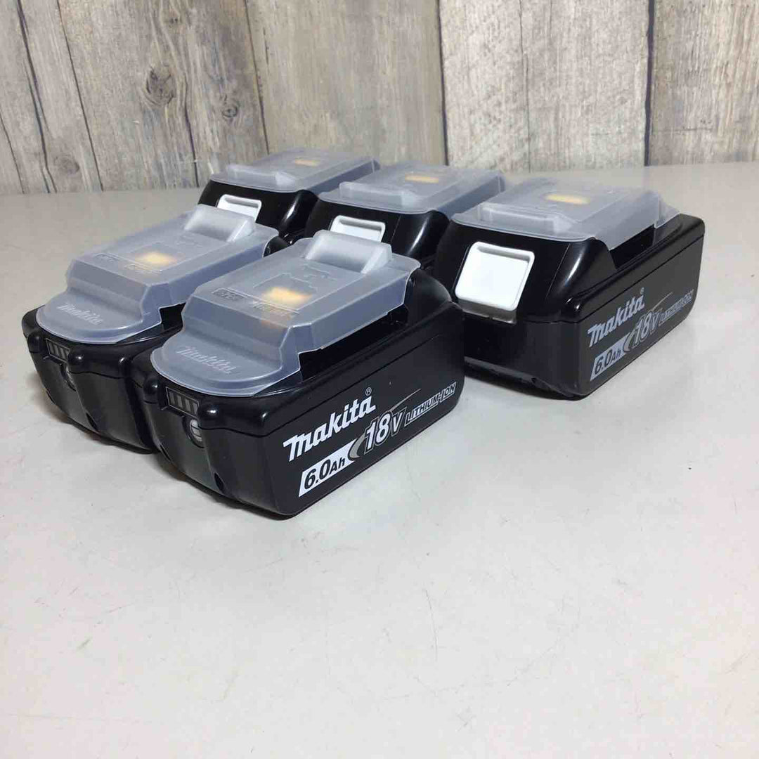 【未使用品】 純正 マキタ makita リチウムイオンバッテリー 18V/6.0Ah BL1860B 5個 バッテリー 純正品 18V ※箱無し※【戸田店】