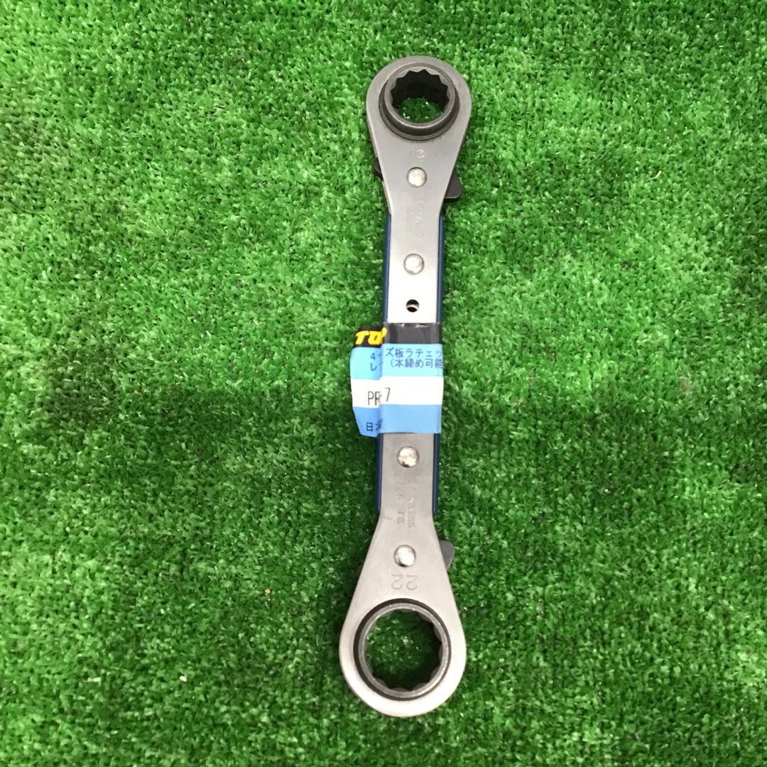 TOP 4サイズ板ラチェットレンチ 19X21・22X24mm シール付 PRW7H【草加店】