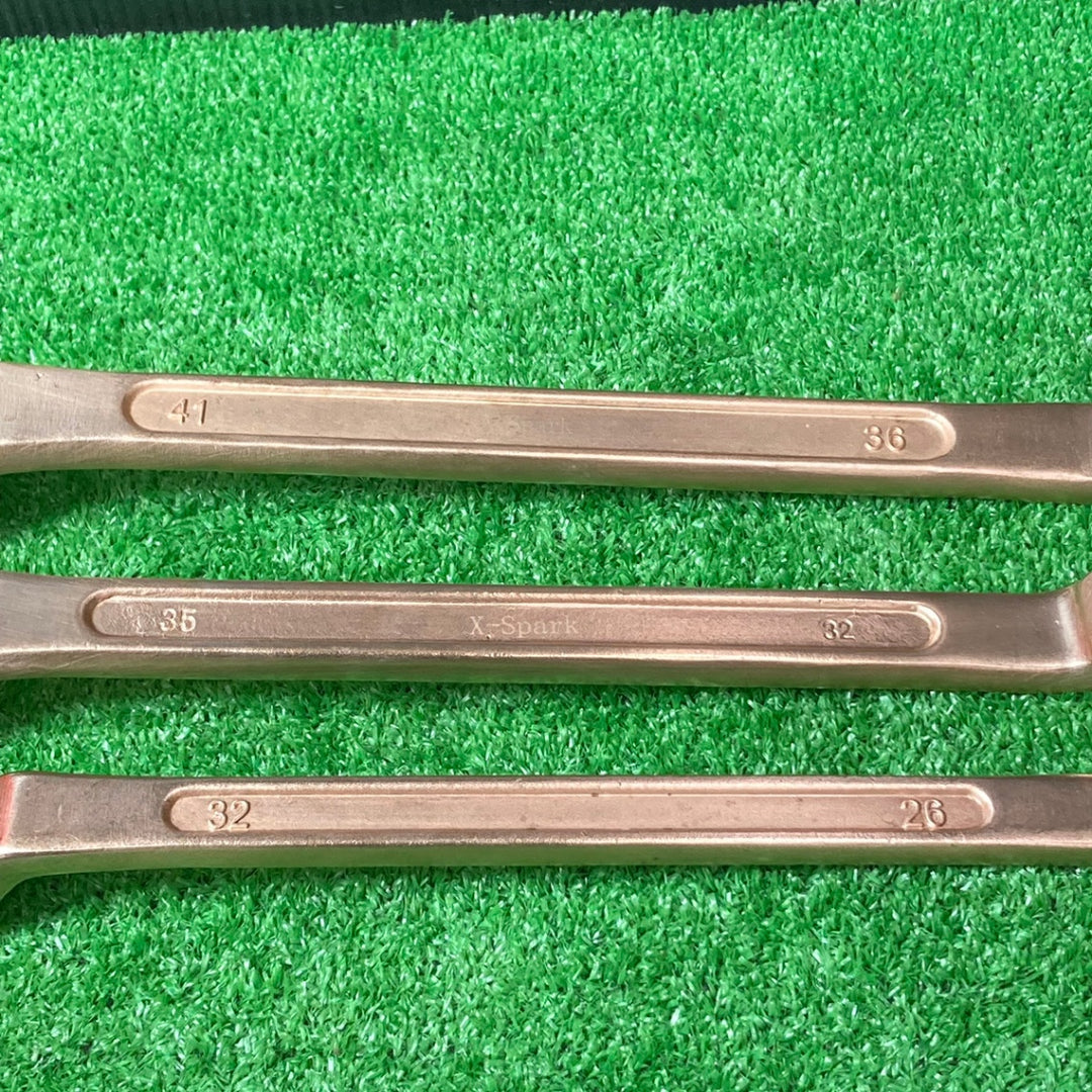 X-Spark 防爆メガネレンチ 3本セット 26mm/32mm、32mm/35mm、36mm/41mm ベアロン【岩槻店】