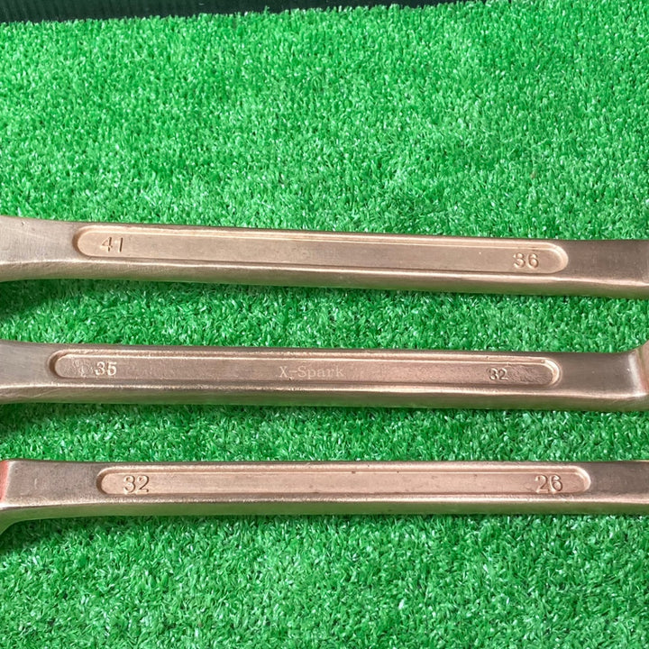 X-Spark 防爆メガネレンチ 3本セット 26mm/32mm、32mm/35mm、36mm/41mm ベアロン【岩槻店】