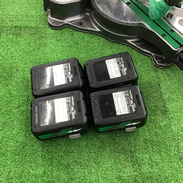 ★ハイコーキ(HIKOKI ※旧:日立工機) コードレス卓上スライド丸のこ C3606DRA バッテリ4個付き!【桶川店】