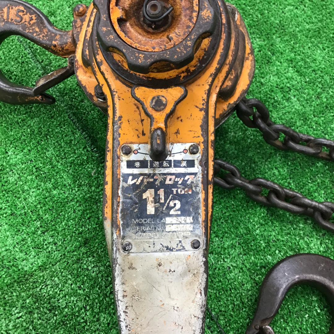 【中古】 KITO 1-1/2t レバーブロック 型式不明 【桶川店】