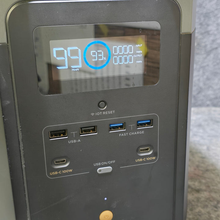 【中古品】EcoFlow(エコフロー) ポータブル電源 DELTA MAX 1612Wh+【未使用未開封品】EcoFlow(エコフロー) 160Wソーラーパネル EFSOLAR160W セット品【桶川店】