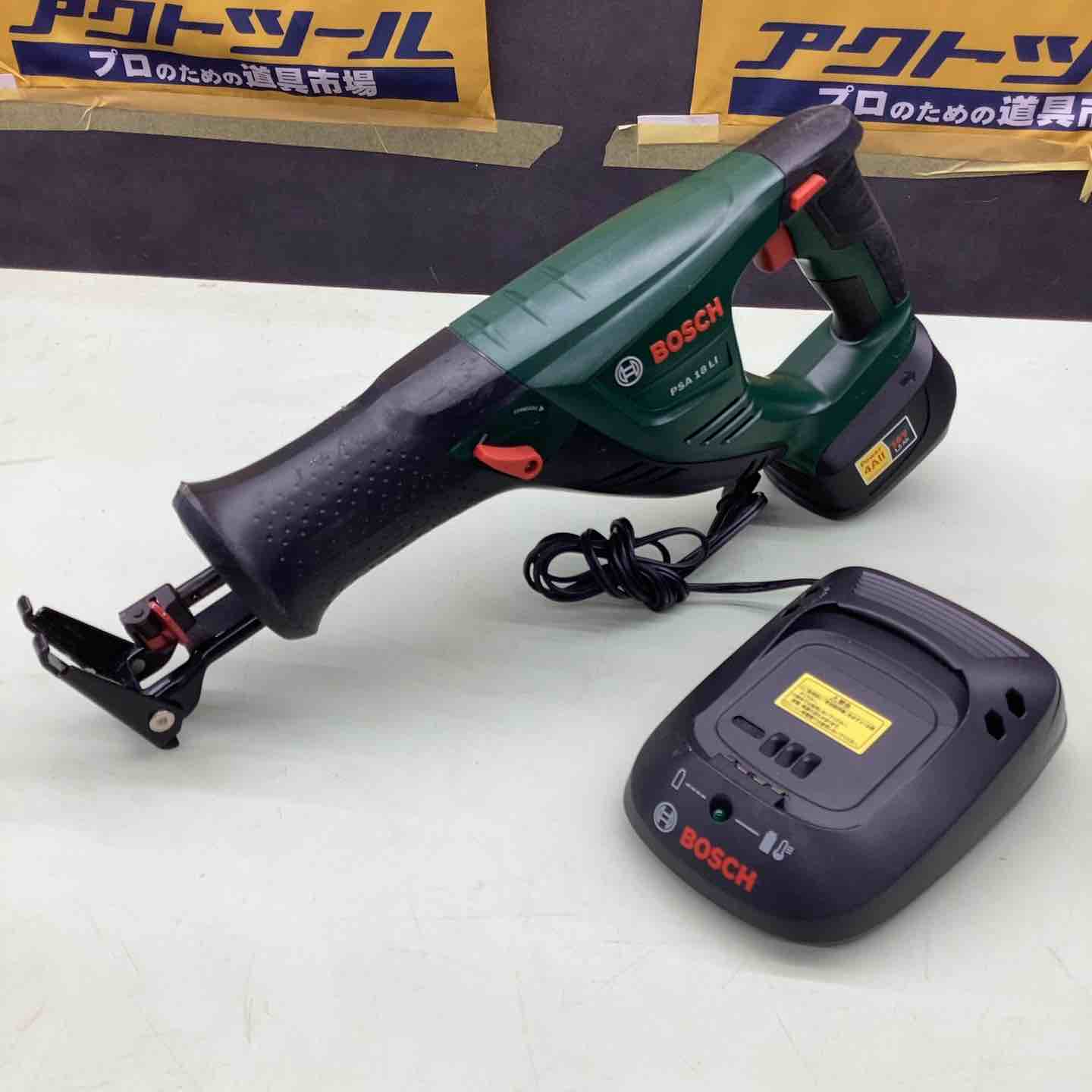 ボッシュ(BOSCH) コードレスのこぎり PSA18LIH リチウムイオン18V 軽量 安全ロックスイッチ ワンタッチ交換 穴あけ ネジ締め 切る 磨く草刈 生垣の刈り込み 【越谷店】 ◇ボッシュ(BOSCH) コードレスのこぎり PSA18LIH リチウムイオン18V