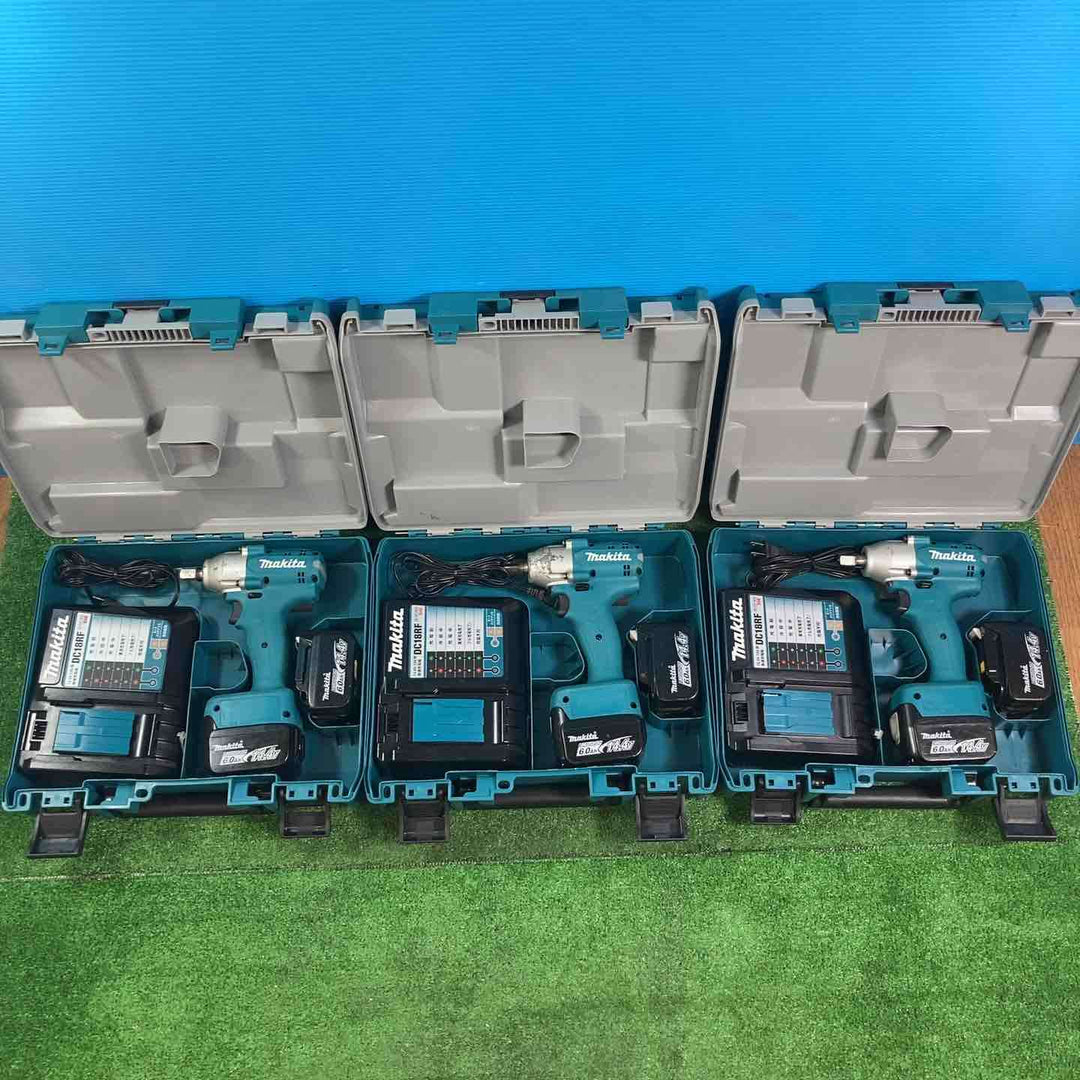 【中古品】マキタ(makita) 充電式インパクトレンチ TWA190DRGX 3個セット 最大締め付けトルク185N・m TW181DZ同等【岩槻店】