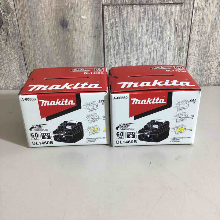 【未使用品】★純正品★マキタ(makita) リチウムイオンバッテリー 14.4V/6.0Ah BL1460B 2個セット【戸田店】