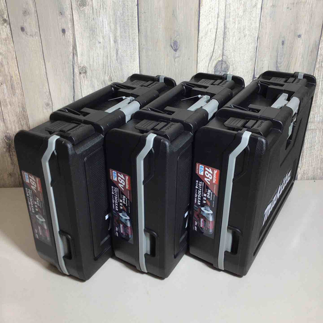 【未使用品】 限定色 マキタ makita コードレス インパクトドライバー TD173DGXAR 3台 フルセット インパクト レッド 赤 純正 充電式 【戸田店】