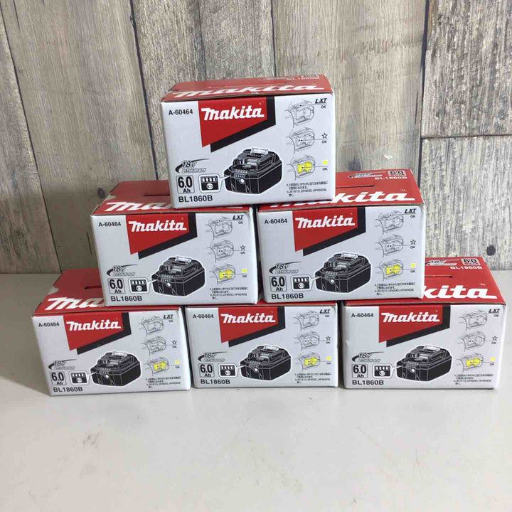 【未使用品】★純正品★マキタ(makita) リチウムイオンバッテリー 18V/6.0Ah BL1860B 6個セット【戸田店】