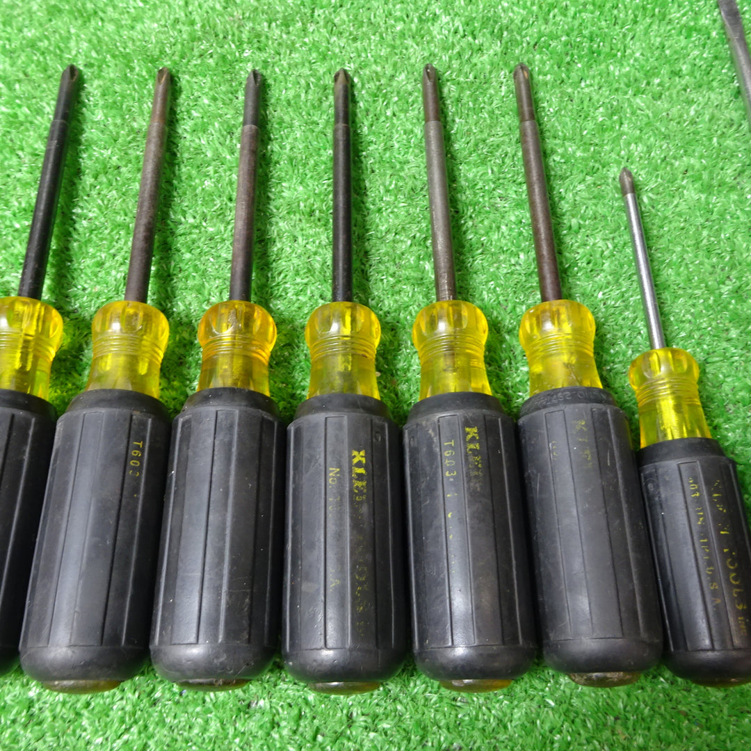 クラインツール/KLEIN TOOLS プラスドライバー 10本、マイナスドライバー 4本 計14本セット T-603 601? 型番不明 【岩槻店】