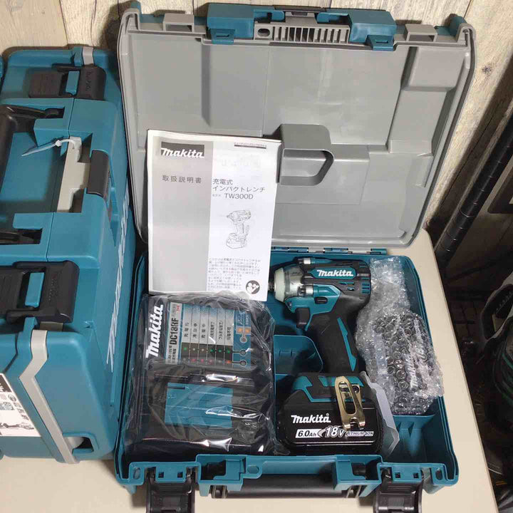 【未使用品】 マキタ makita コードレス インパクトレンチ TW300DRGX 3台 バッテリー&充電器付 フルセット インパクトレンチ 純正 充電式 18V 【戸田店】