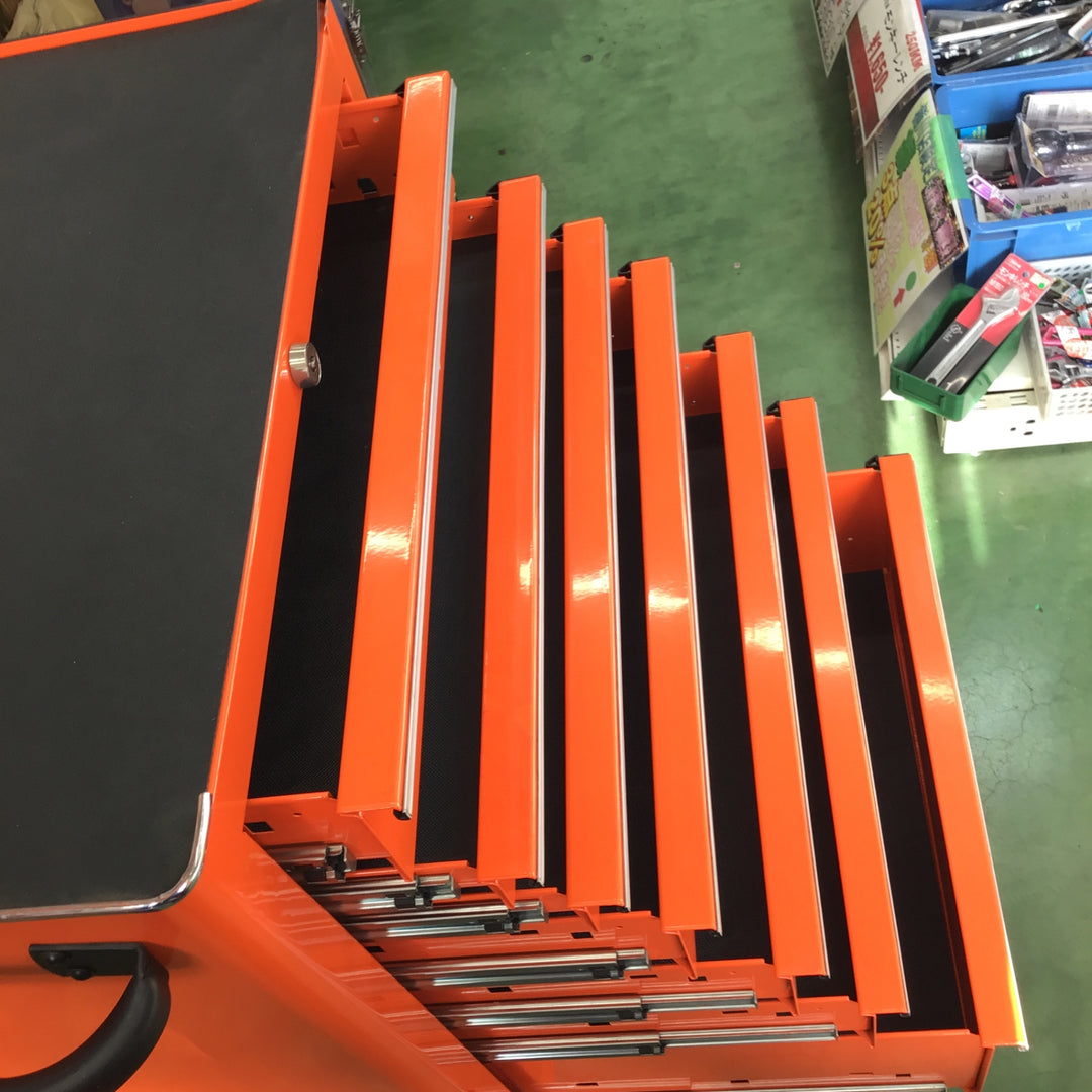 【店頭受取り限定】Snap-On スナップオン KRA2007KCPJK 7段ロールキャブ キャビネット(オレンジ) 工具箱  【桶川店】