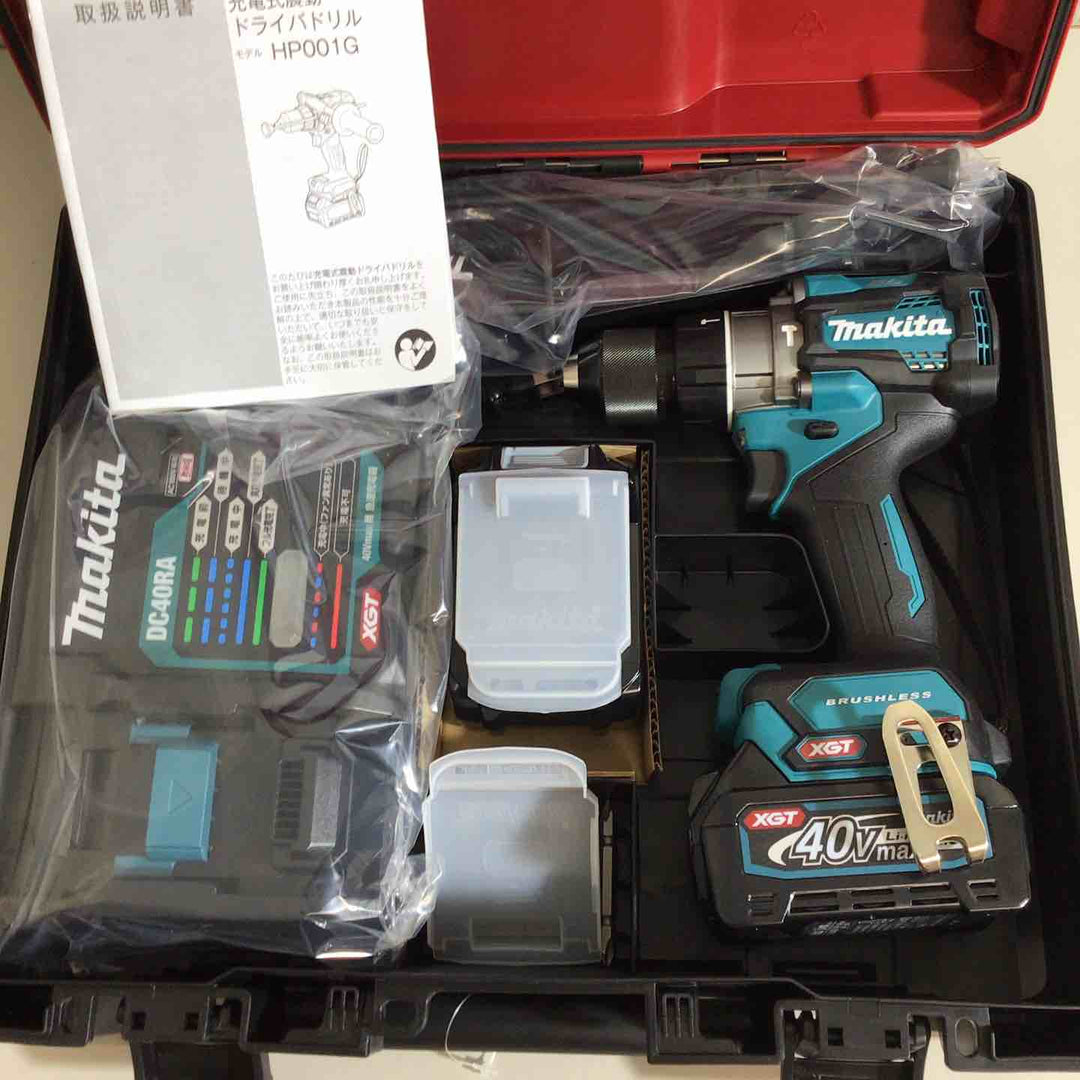 【未使用品】★純正バッテリー2個&充電器付き フルセット★マキタ(makita) コードレス振動ドリルドライバー HP001GRDX【戸田店】