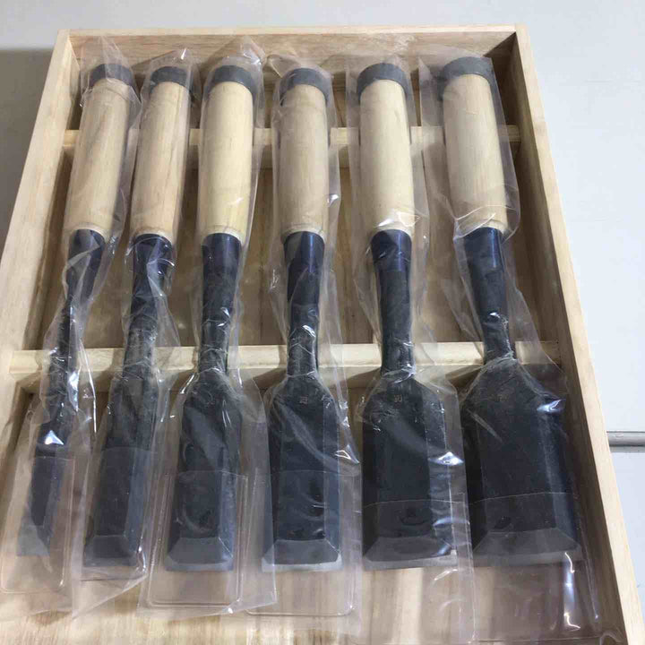 【未使用品】カネ武 叩き鑿 6本組 高橋和己 典三 鑿 鉋 大工道具 【戸田店】