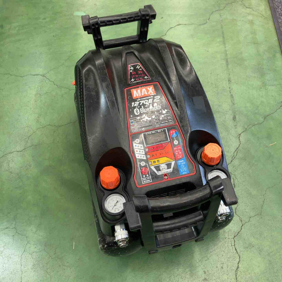 【決算セール!中古品】 マックス/MAX エアコンプレッサー・AK-HH1270E2_ブラック 【桶川店】