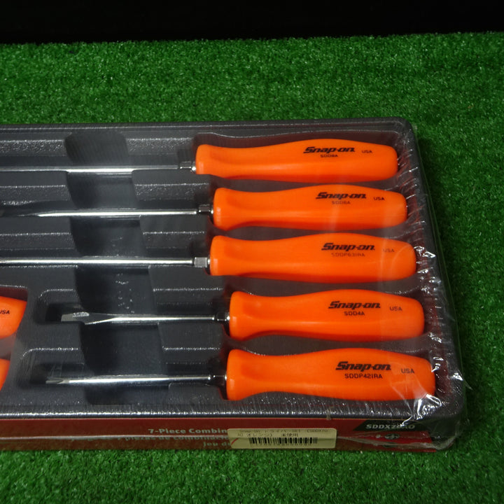 〇Snap-on スナップオン スクリュードライバーセット 7ピース オレンジ SDDX70AO【岩槻店】