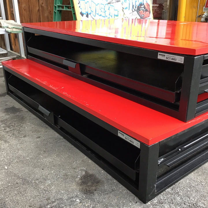 【中古品・店頭受取り限定】 ジェフコム デンサン DENSAN バンキャビネット(ワイド引き出し) 2台セット SCT-W02、SCT-W03 【桶川店】