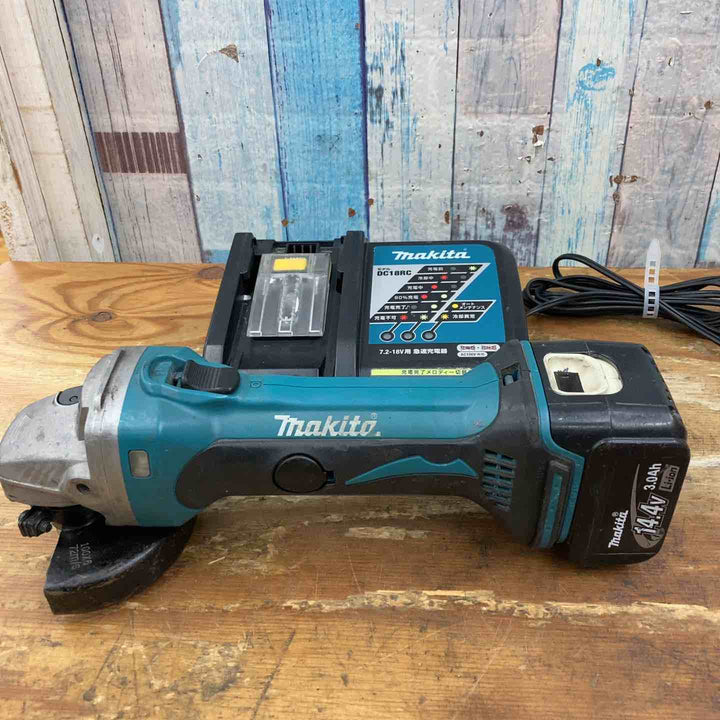 【中古品】☆マキタ(makita) 100mmコードレスディスクグラインダー GA400DRF 14.4V バッテリー セット【柏店】