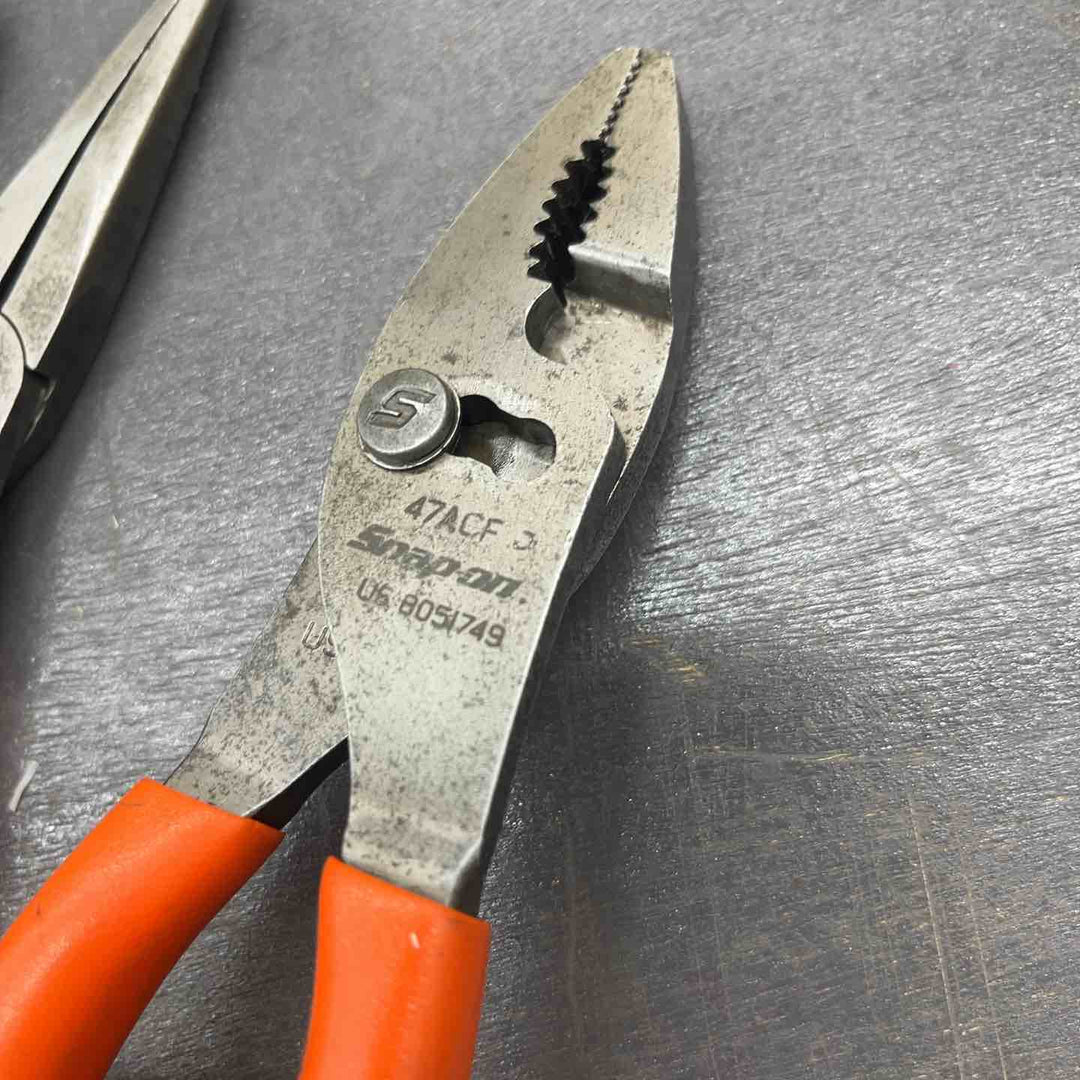 スナップオン(Snap-on) コンビネーションスリップジョイントプライヤー 47ACF ニードルノーズプライヤー 96ACF  ニッパ 87ACF 先端かけ有り【越谷店】