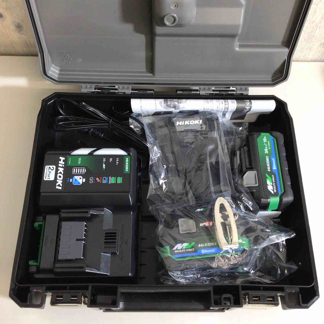 【未使用品】★純正バッテリー2個&充電器付き フルセット★ハイコーキ(HIKOKI ※旧:日立工機) コードレスインパクトドライバ ストロングブラック WH36DD(2XHBSZ) 黒【戸田店】