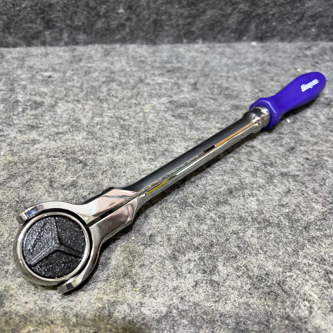 ▼スナップオン/Snap-on 3/8drスイべルヘッドラチェット 差込角:3/8 FHNFD100 旧グリップ ダークパープル【桶川店】