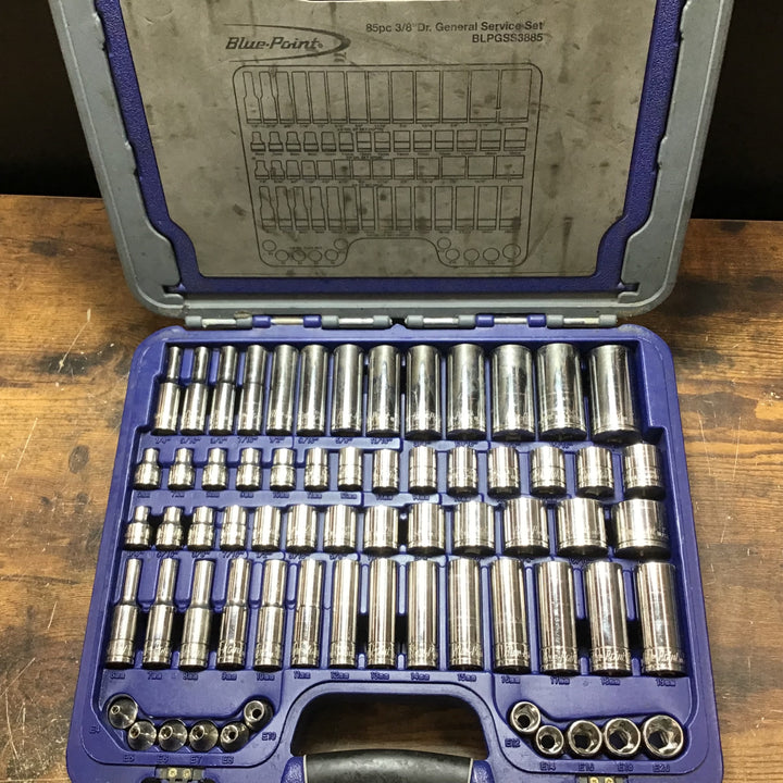 ブルーポイント BluePoint ジェネラル サービス セット インチ/mm 3/8インチ ドライブ 85個入り BLPGSS3885【戸田店】