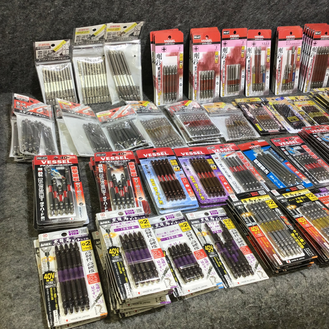 【未使用・大特価まとめ売り!】ビット約915本 211パックまとめ売り 六角軸6.35mm インパクトドライバー用 メーカー・サイズ・数量混合【桶川店】