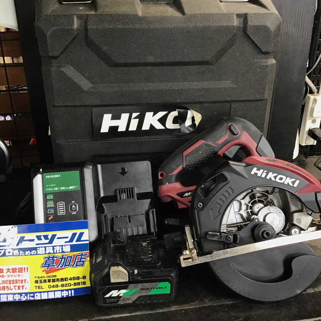 〇ハイコーキ(HIKOKI ※旧:日立工機) コードレス丸のこ C3606DA(SK)(NNR) 165mm マルチボルト【草加店】