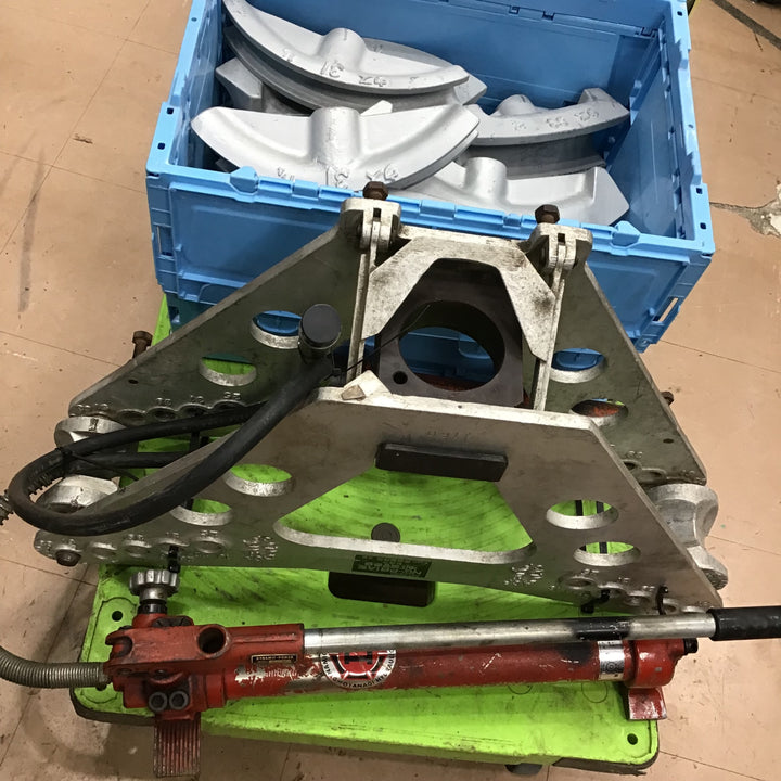 【店頭受取り限定】西田製作所 NC-PB1A 油圧鋼管曲機 油圧ベンダー パイプ 手動ポンプ P1-W (700kg) 鋼管油圧シリンダー アタッチメント付【草加店】