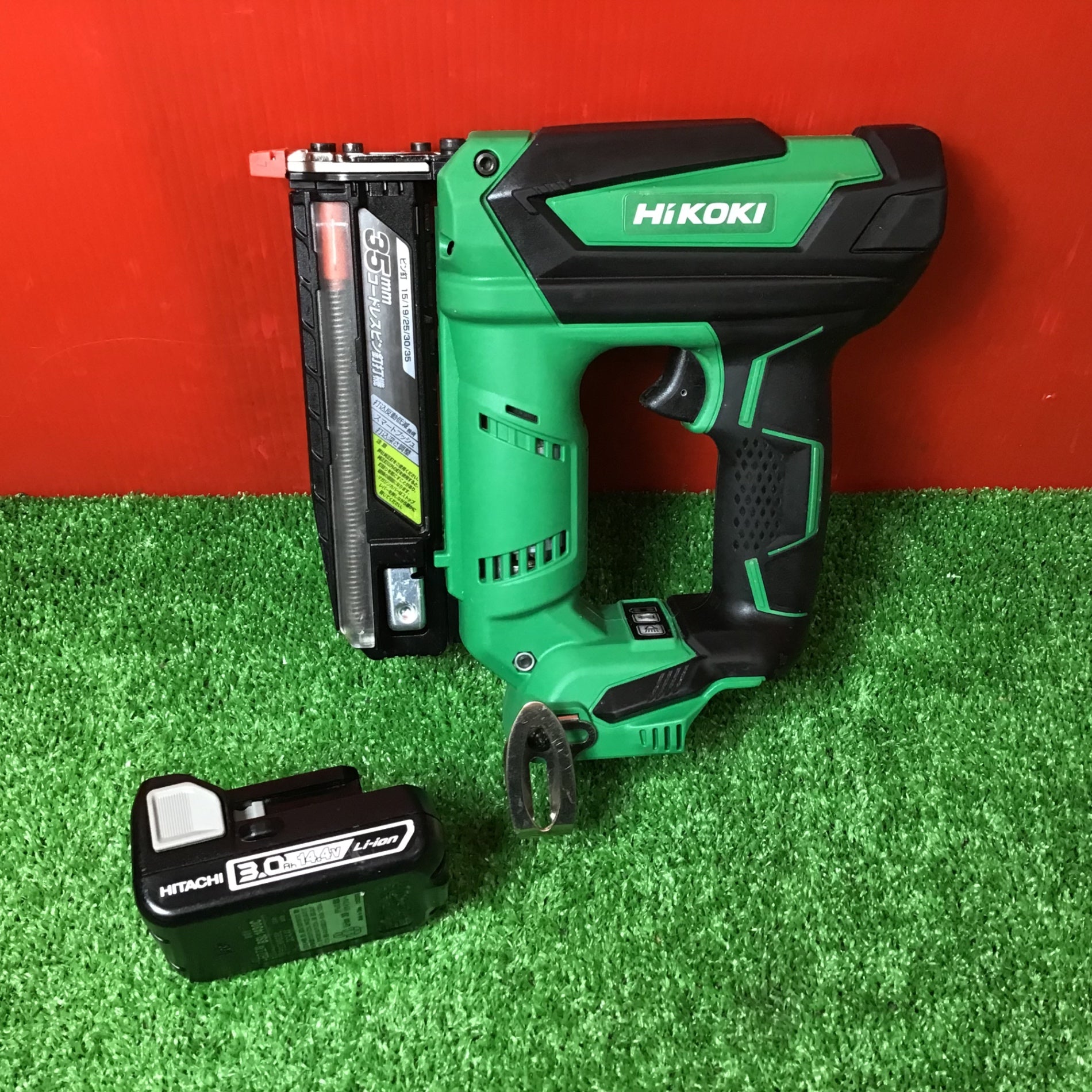 〇HiKOKI(旧日立工機) 14.4V コードレスピン釘打機 充電式 蓄電池 