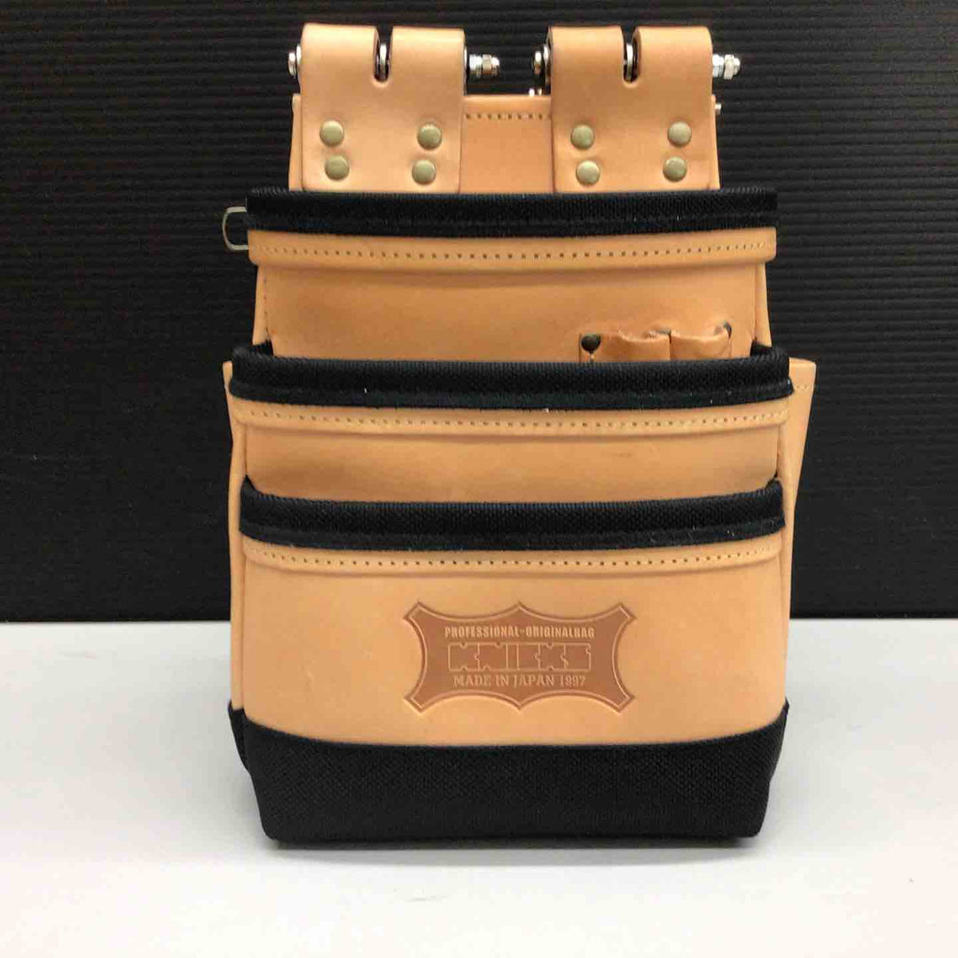 【美品】ニックス	総ヌメ革使用3段腰袋チェーンタイプ	KNB-301DDX【戸田店】