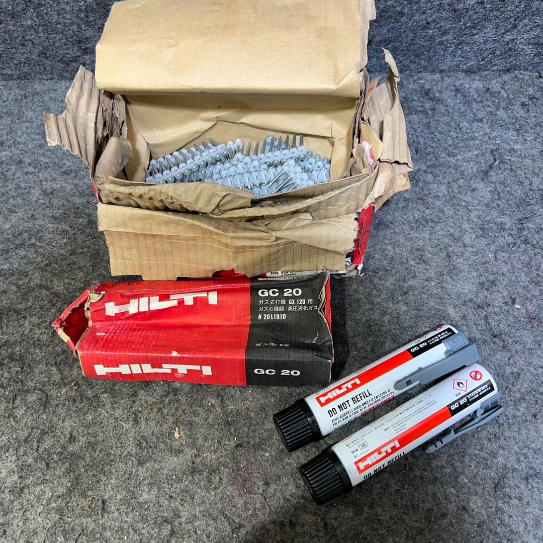 HILTI ガスピンセットX-GN 20MX GC20 GX120用 ピン本数599本【桶川店】