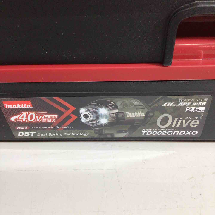 【未使用品】★純正バッテリー2個&充電器付き フルセット★マキタ(makita) コードレスインパクトドライバー TD002GRDXO オリーブ【戸田店】