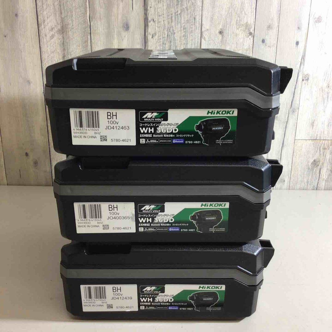 【未使用品】ハイコーキ(HIKOKI ※旧:日立工機) コードレスインパクトドライバ ストロングブラック WH36DD(2XHBSZ) 3台セット【戸田店】