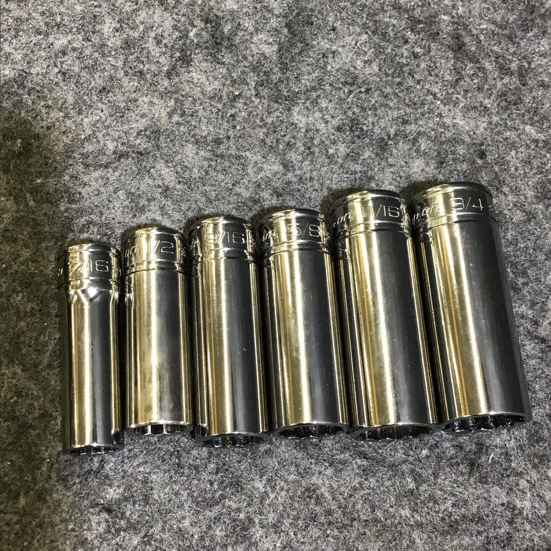 【中古】スナップオン(Snap-on) 3/8SQ インチディープソケットセット 6個【桶川店】