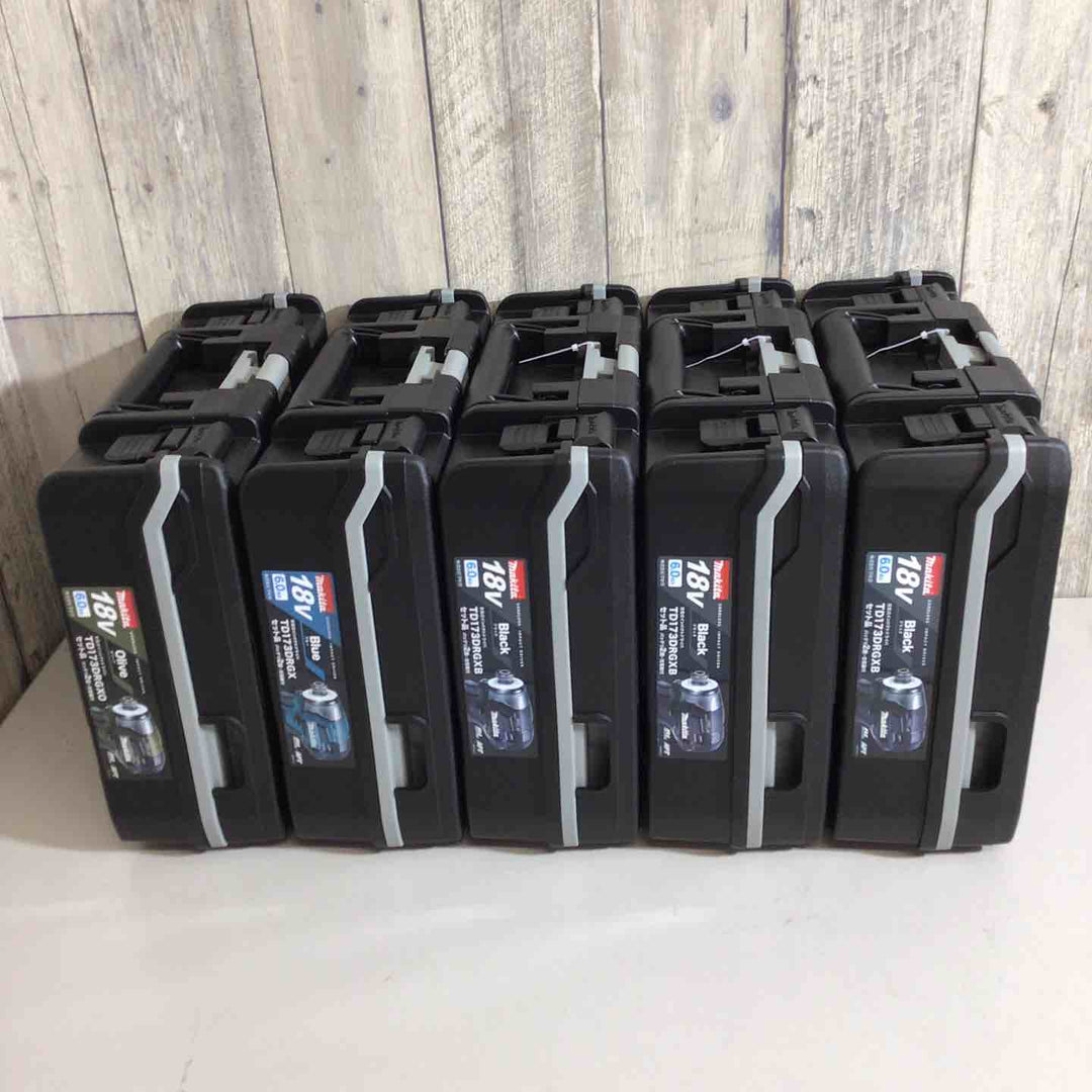 【未使用品】マキタ(makita) コードレスインパクトドライバー TD173DRGX TD173DRGXB TD173DRGXO 5台セット 青 ブルー 黒 ブラック オリーブ【戸田店】